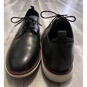 Clarks Brantin Men 12 Leather Oxford Shoe Brown Comfort Dress Casual Loafer